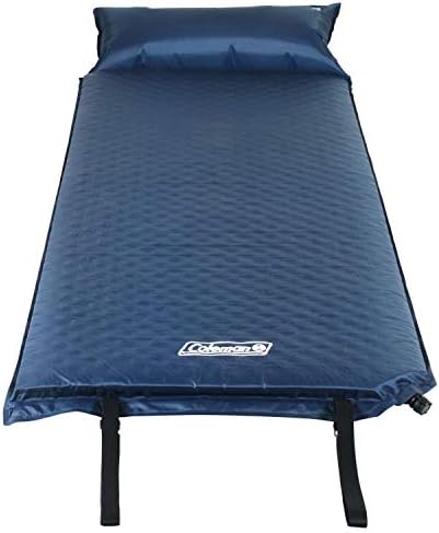 Coleman Self-Inflating Sleeping Pad with Pillow, Lightweight Inflatable Camp Pad with Extra Support & Quick Deflation, No Air Pump Needed
