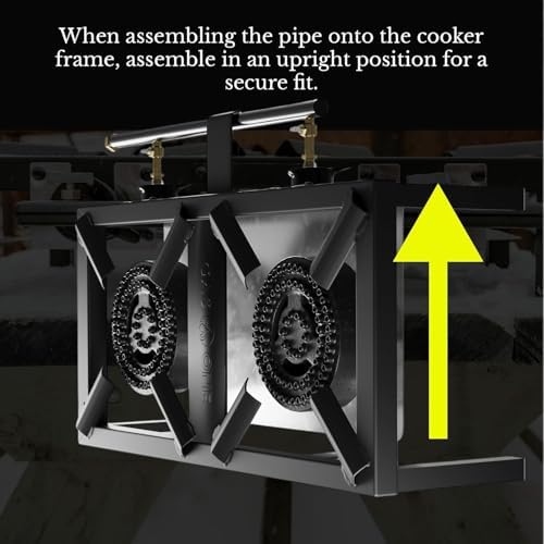 GasOne High Pressure Double Propane Burner - Outdoor Cooking with Heat Shield and Guard – Propane Burner Head for Camping, Tailgating, Seafood Boil, Home Brewing - Patent Pending