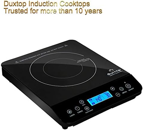 Duxtop Portable Induction Cooktop, Countertop Burner 1800W Black 9610LS