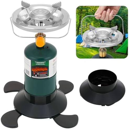 Camping Stove Propane, Portable Backpacking Cooker with Single Burner