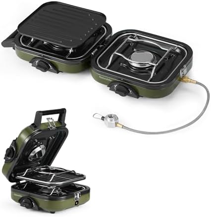 Naturehike 2 Burner Folding Camping Stove with Griddle
