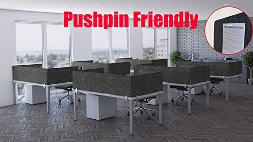 OBEX Panel Desk Mounted PET Privacy Screen, 24" x 72", Shadow