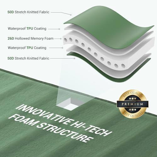 Elegear Air & Foam Camping Mattress 4" Built-in Electric Pump, Gueen Size