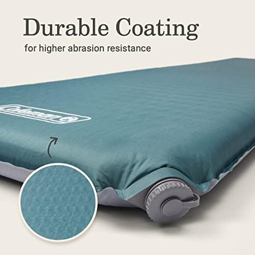 Coleman Silver Springs Self-Inflating Sleeping Pad, Comfortable Camp Pad with Insulating Foam & Durable PVC Coating, Lightweight Sleeping Mat Inflates in Minutes