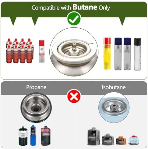 Double Burner Butane Stove, Butane Camping Stove Kit with Baking Pan and Carrying Case, Portable Camping Burner for RV, Apartments, Outdoor