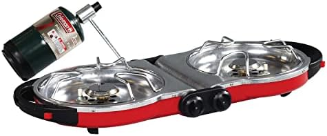 Coleman Fold ‘N Go 2-Burner Propane Stove, Dual Adjustable Burners with 20,000 BTUs of Power & InstaStart Ignition, Great for Camping, Tailgating, Grilling, & More