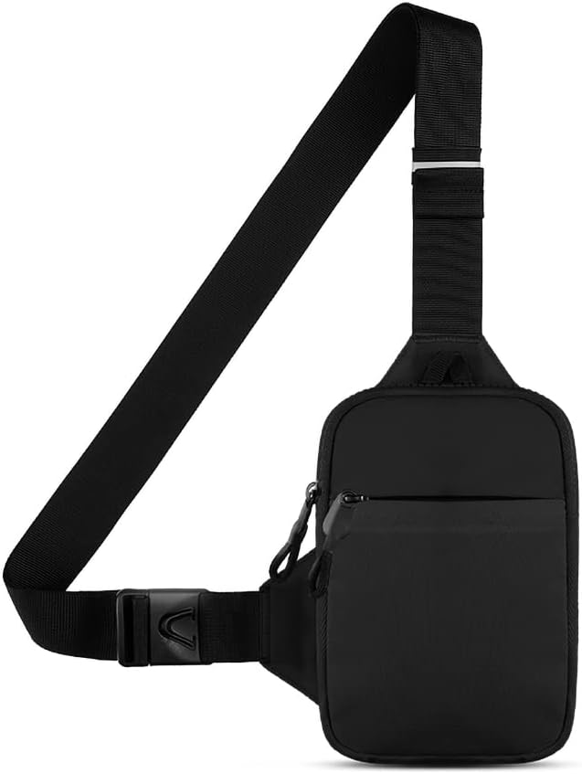 Simptech Mini Crossbody Sling Bag Chest Bag Dual Pocket Water Resistant Fanny
