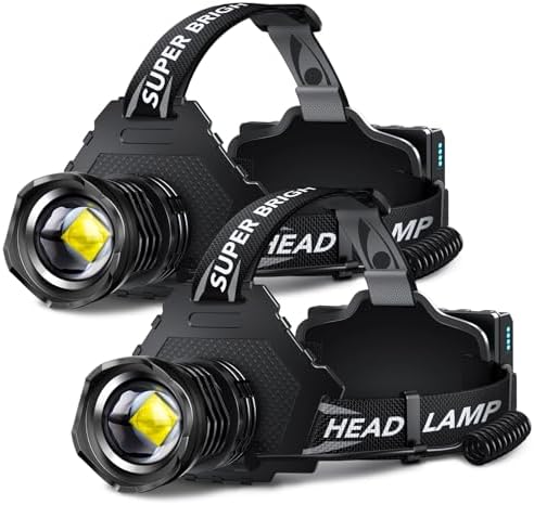 AKNEAR Rechargeable LED Headlamp 99000 High lumens Bright with Red Light