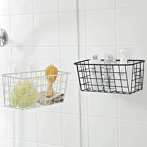 2 Set Hanging Wall Basket Organizer Over the Cabinet Door Wire Baskets