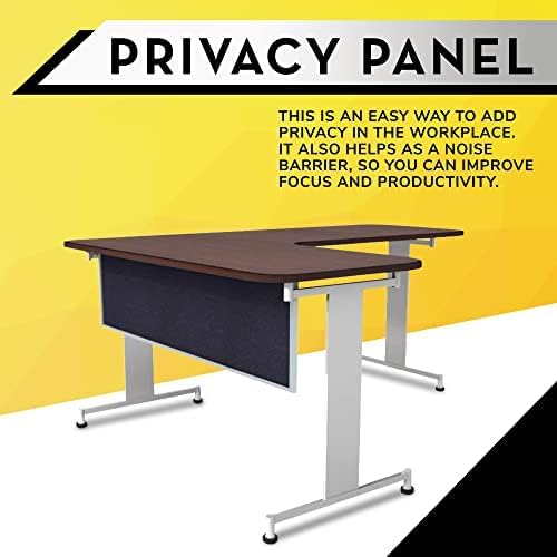 OBEX Acoustic Table Mounted Modesty Desk Privacy & Sound Absorbing Panel for Office Cubicles, 18" x 66", Slate