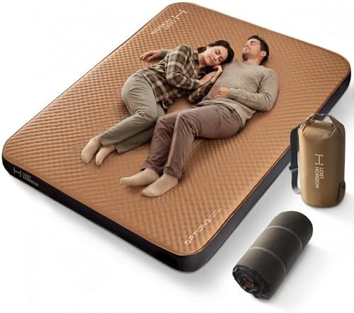 Lost Horizon Option3 Self-Inflating Foam Camping Mattress, Queen, 4.5"