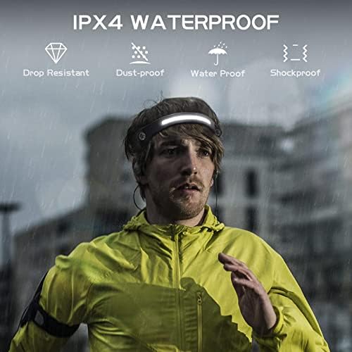 AlpsWolf LED Headlamp Rechargeable 1 Pack, Motion Sensor Head Light