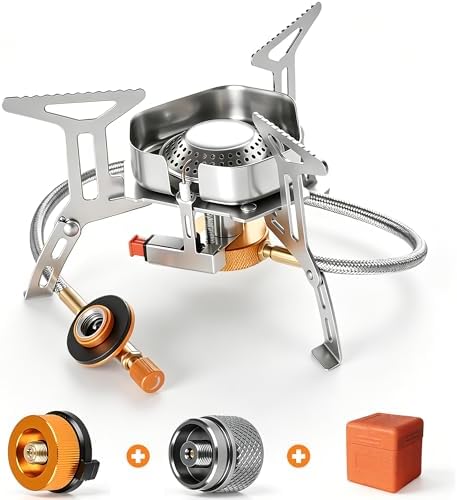 SHENDU 3500W Windproof Camping Backpacking Stove Foldable Fuel Adapters