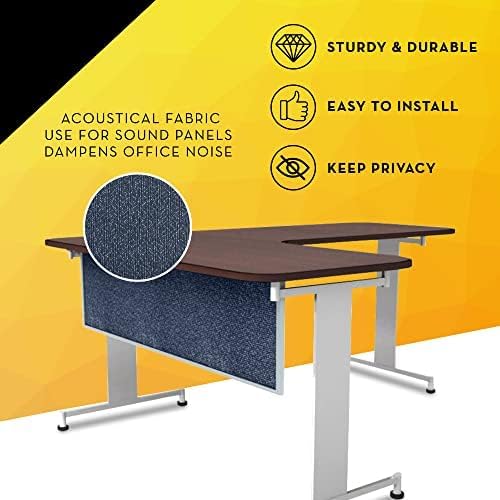 OBEX Acoustic Table Mounted Modesty Desk Privacy & Sound Absorbing Panel for Office Cubicles, 24" x 60", Graphite