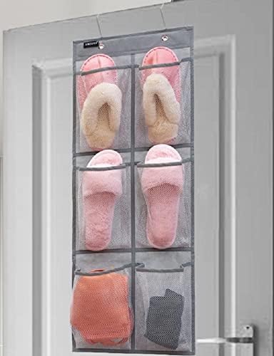 2 Pack Minimalist Black Over The Door Hanging Closet Shoe Holder Organizer