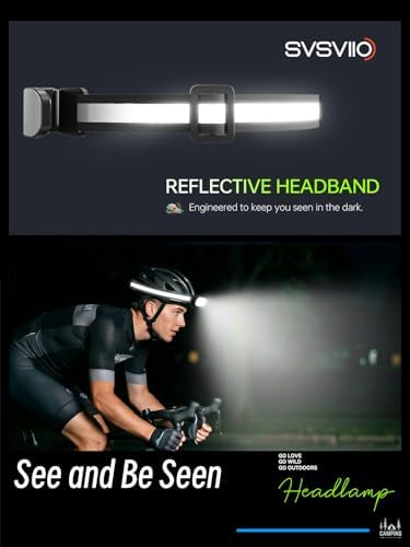 svsviio K0206 1500 Lumens Rechargeable LED Headlamp,Super Bright 230° Wide Beam Head lamp,3 Modes,Lightweight,IPX5,Head Lights for Forehead,Hard Hat Flashlight for Adults Camping Essentials Gear