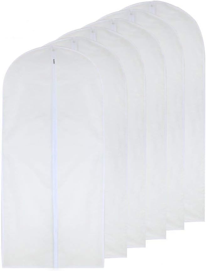Garment Bags for Hanging Clothes 24'' x 40'' Suit Hanging Garment Bags White