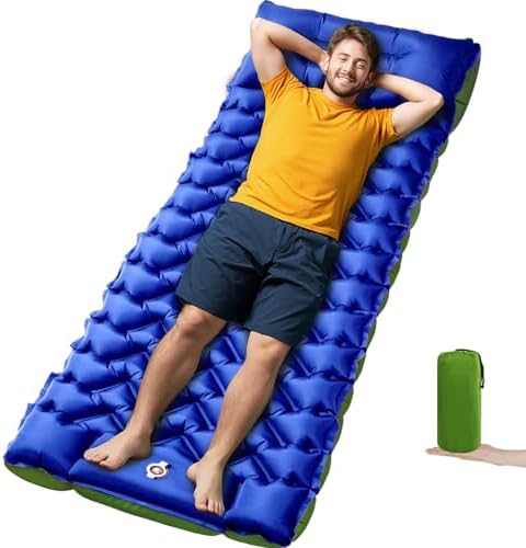 4-Inch Inflatable Camping Sleeping Pad with Foot Pump