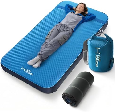Lost Horizon Self-Inflating Foam Camping Mattress, Twin, 3" Thick