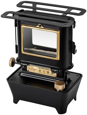 Thous Winds Camping Oil Lantern, Fuel Lamp for Outdoor Lighting Portable Stove for Cooking Warming, Black