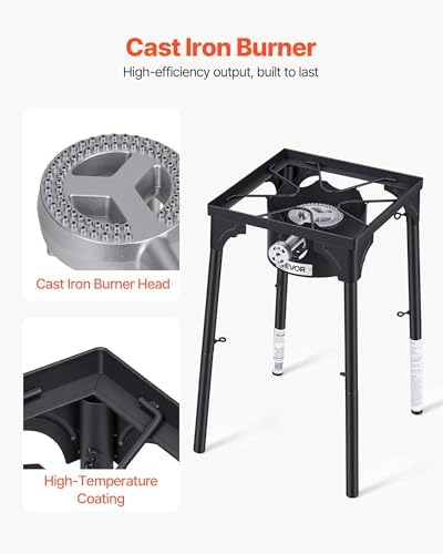 VEVOR 1 Burner Outdoor Propane Gas Stove, Propane LPG Gas Camping Stove,