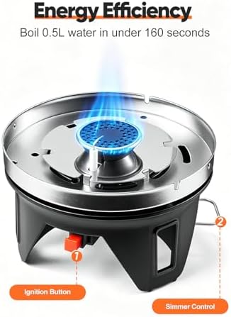 Odoland 1.4L Heat Exchanger Camping Stove Outdoor Camping Cookware