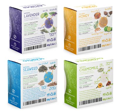 Solid Shampoo Bar And Conditioner Effect Hair Soap – 4 Pack 100% Organic