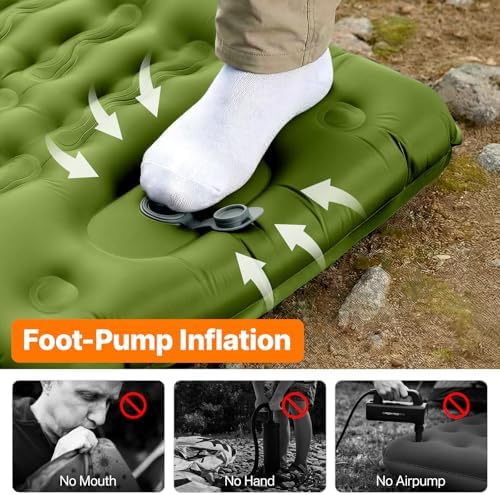 OGERY Sleeping Pad, Ultralight Inflating Camping Pad with 6" Extra-Thick