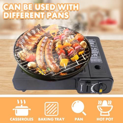 ShellKingdom Camping Stove Portable Outdoor Emergency Butane Stove Burner with Carrying Case For Camping, Picnics, Hiking, BBQ