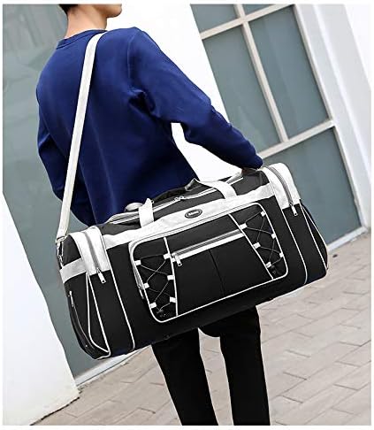 Travel Duffle Bags for Men 26" Black Weekender Over Night Carry On Bag