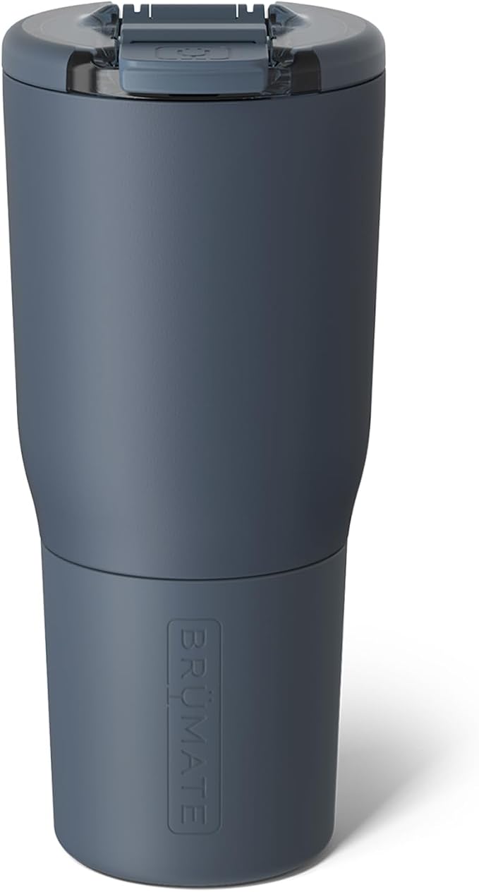 BrüMate Nav 25oz 100% Leak Proof Insulated Travel Tumbler with Magnetic BevLock™ Lid - Double Wall Cup-Holder Friendly Stainless Steel Mug (Nightfall Blue)