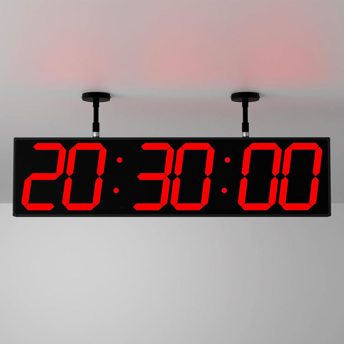 28.4‘’ Digital Clock with Large Display,Hanging Clock with Clearly Visible Large Digital Double-Sided Display,Multi-Function Led Clock with Temperature and Calendar Display (Red)