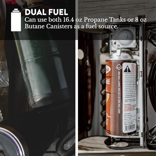 GasOne 15,000 BTU Propane or Butane Stove Dual Fuel Stove Portable Camping Stove - Patented - with Carrying Case Great for Emergency Preparedness Kit