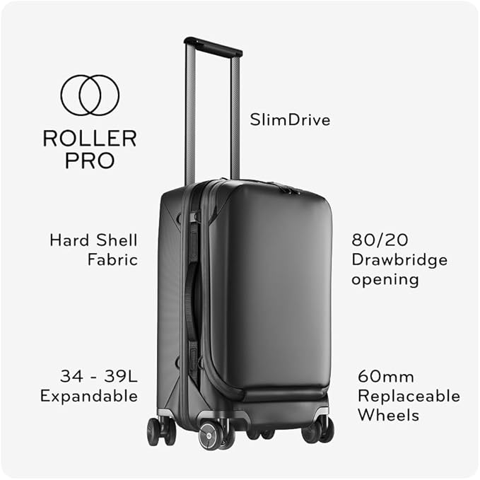 Peak Design Roller Pro Carry-On, Expandable Small Suitcase
