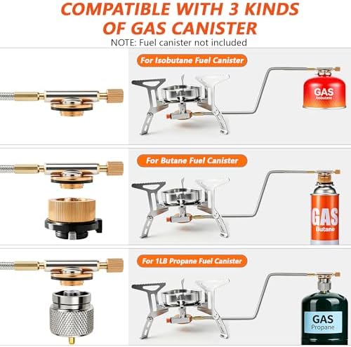 SHENDU 3500W Windproof Camping Backpacking Stove Foldable Fuel Adapters