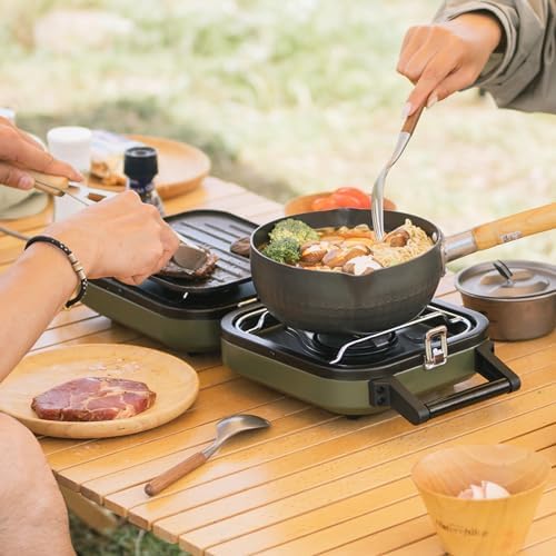 Naturehike 2 Burner Folding Camping Stove with Griddle