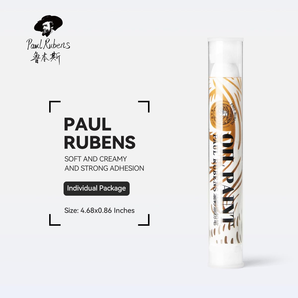 Paul Rubens Jumbo White Oil Pastels - 2 Pack (60g Each, 0.79"x4.72"), Extra Soft & Creamy, Professional Blendable Pastel Sticks for Artists, Students, Sketching & Large Areas