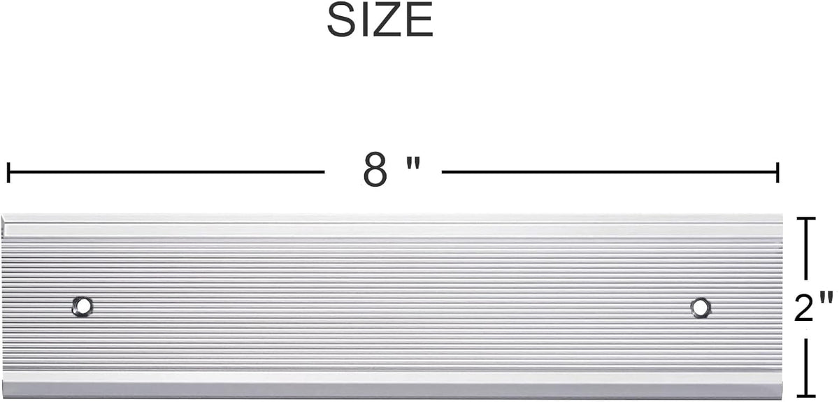 SINYUDUN 5 Pack Aluminum Wall or Door Name Plate Holder, Wall Mount Office Door Sign Holder with Double Sided Tape, for Business Department, Meeting Room, Room Number (Silver, 2" x 8")
