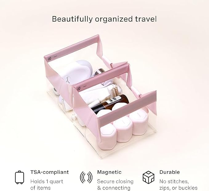 Cadence Parcel - Clear Kit - Durable and Leak-Resistant Travel Toiletry Kit -