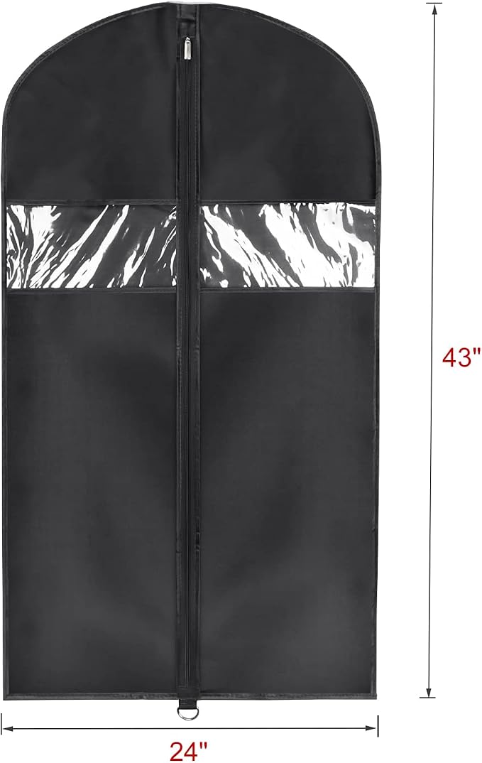 Univivi Garment Bag Suit Bag for Storage and Travel 43 inch, Washable Suit
