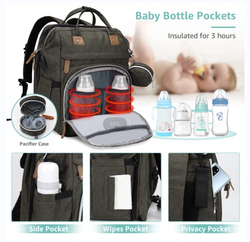 DERJUNSTAR Diaper Bag Backpack, Large Baby Bag