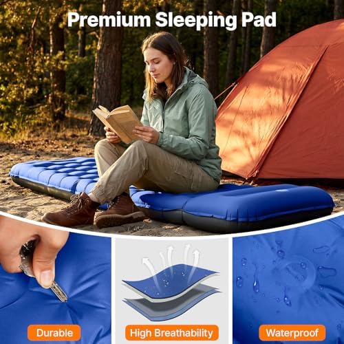 OGERY Sleeping Pad, Ultralight Inflating Camping Pad with 6" Extra-Thick