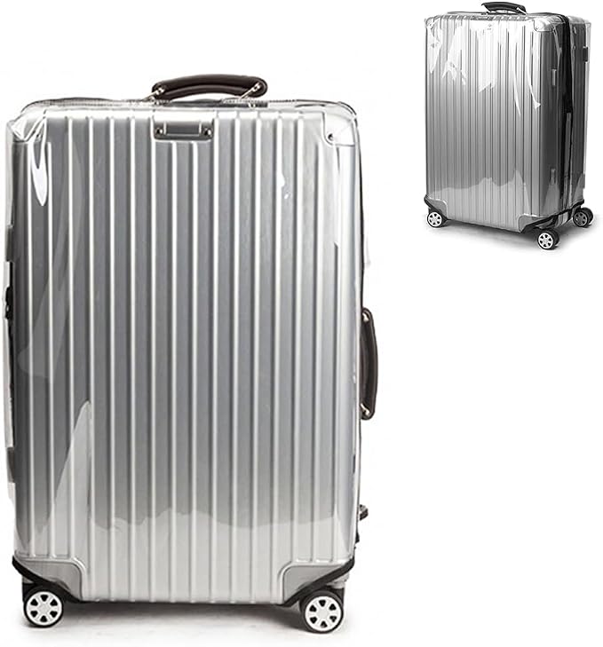 Transparent PVC Suitcase Cover, No Disassembly Required Clear Luggage Protector