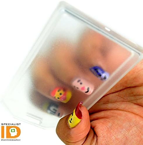 5 Pack - Premium Rigid Airline Luggage Tag Holders - Heavy Duty Hard Plastic