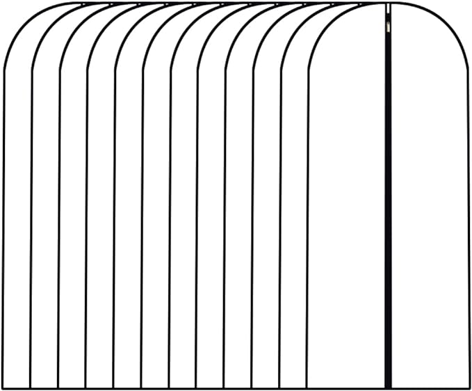Garment Bags for Hanging Clothes 12 PCS Transparent Dress Bag for Traveling