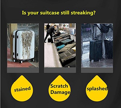JenKin Luggage Protector Suitcase Cover PVC Waterproof Travel Suitcase Fits