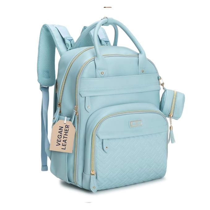BabbleRoo Leather Diaper Bag Backpack