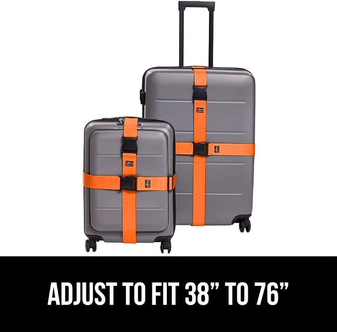 GORILLA GRIP Heavy Duty Adjustable Luggage Straps