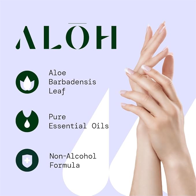 ALŌH Peppermint Eucalyptus + Aloe Sanitizing Hand Wipes