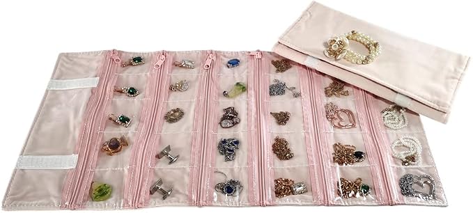Travel Jewelry Roll Bag Portable Organizer Pouch
